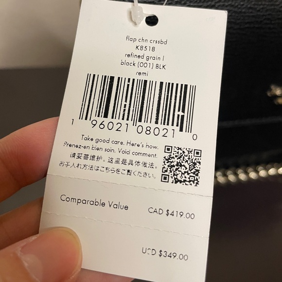 NWT Kate Spade Remi Flap Chain Crossbody Box Bag in Black - Picture 10 of 11